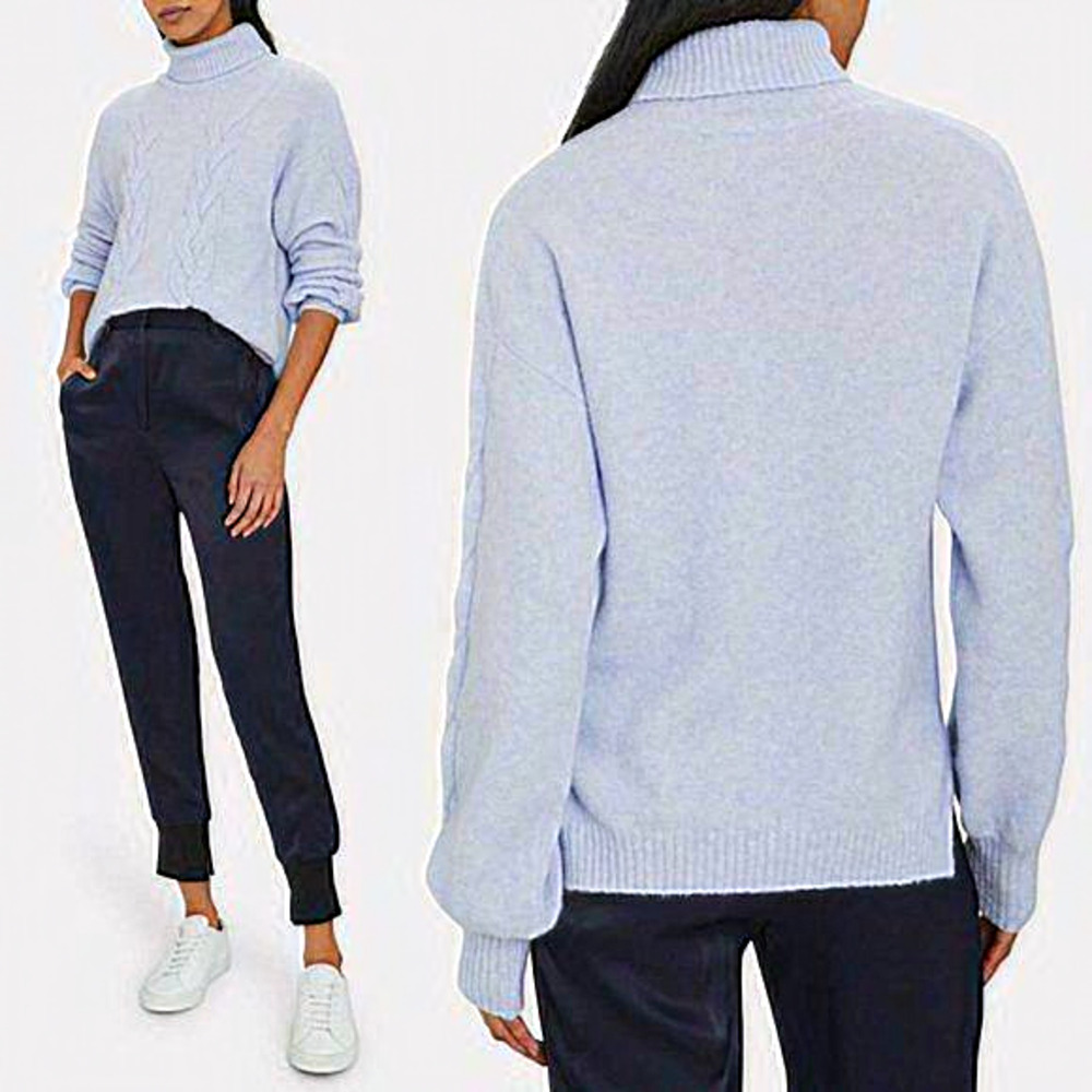Baum Und Pferdgarten Chow Cable Knit Turtleneck Sweater Women Size XS
